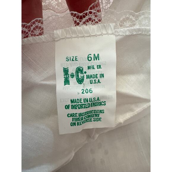 Vintage I.C. Kids White Christening Eyelet Gown, Slip & Bonnet size 0-6 months - Picture 12 of 12
